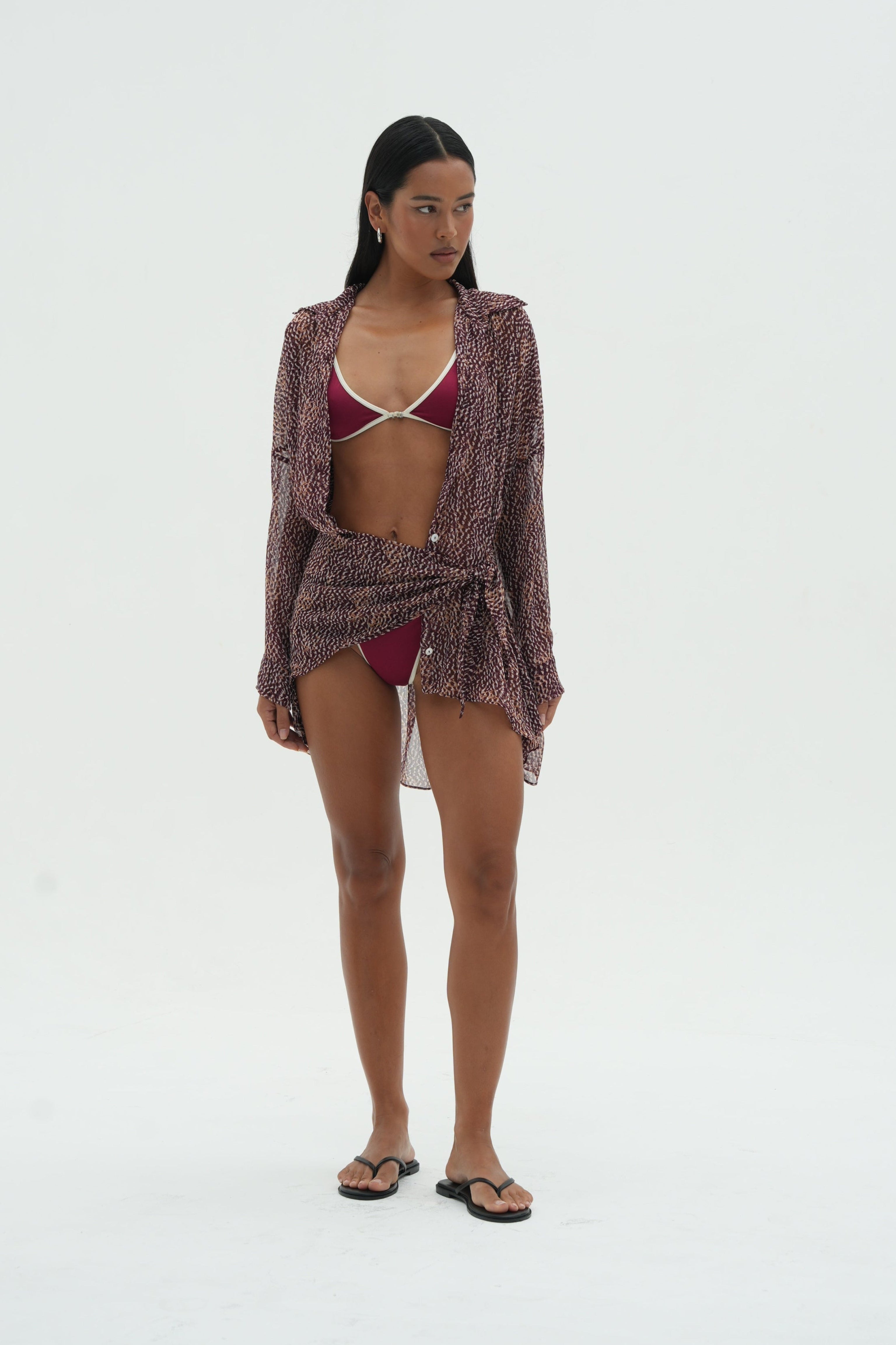 Siren Scarf | Bordeaux Marbella