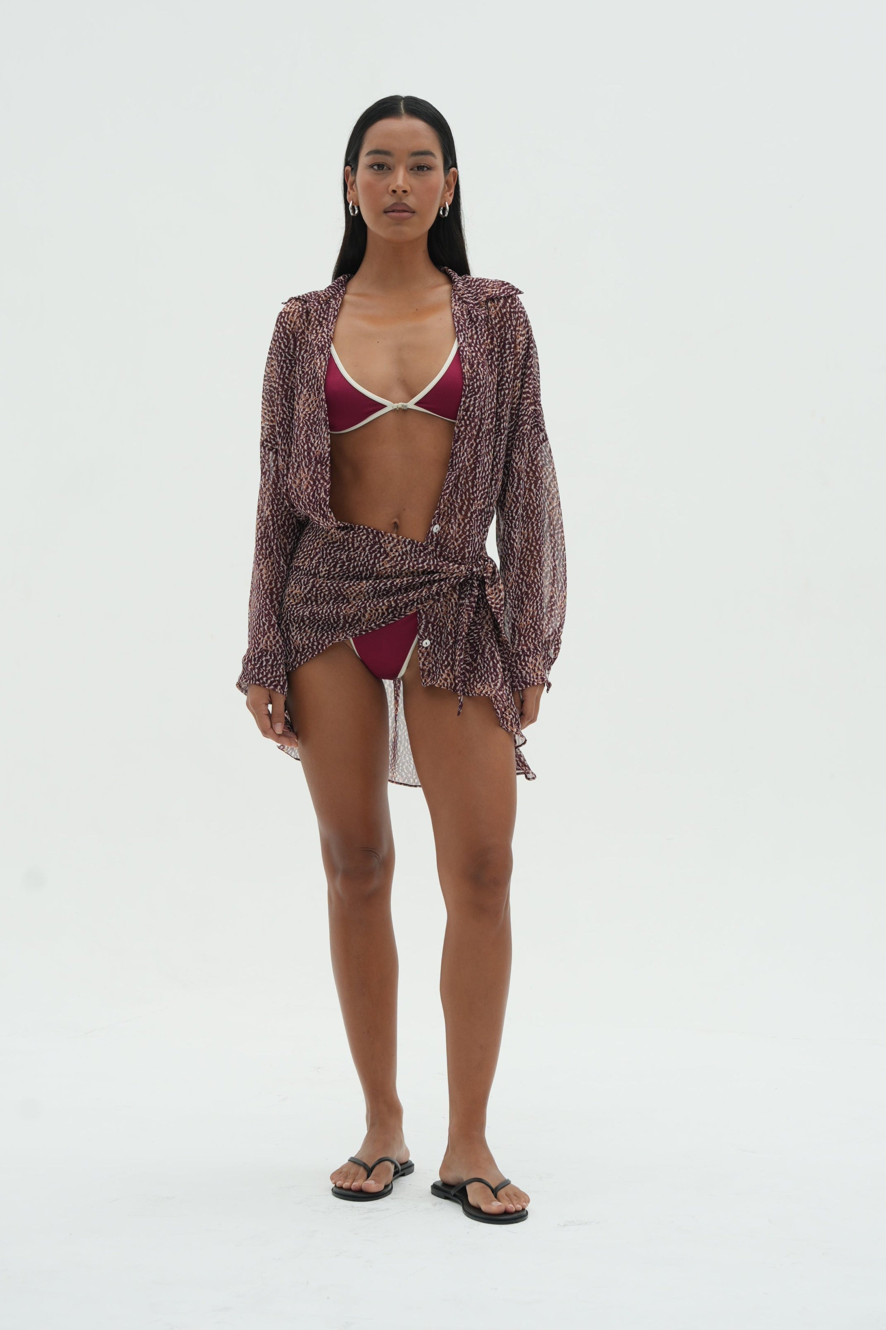 Siren Scarf | Bordeaux Marbella