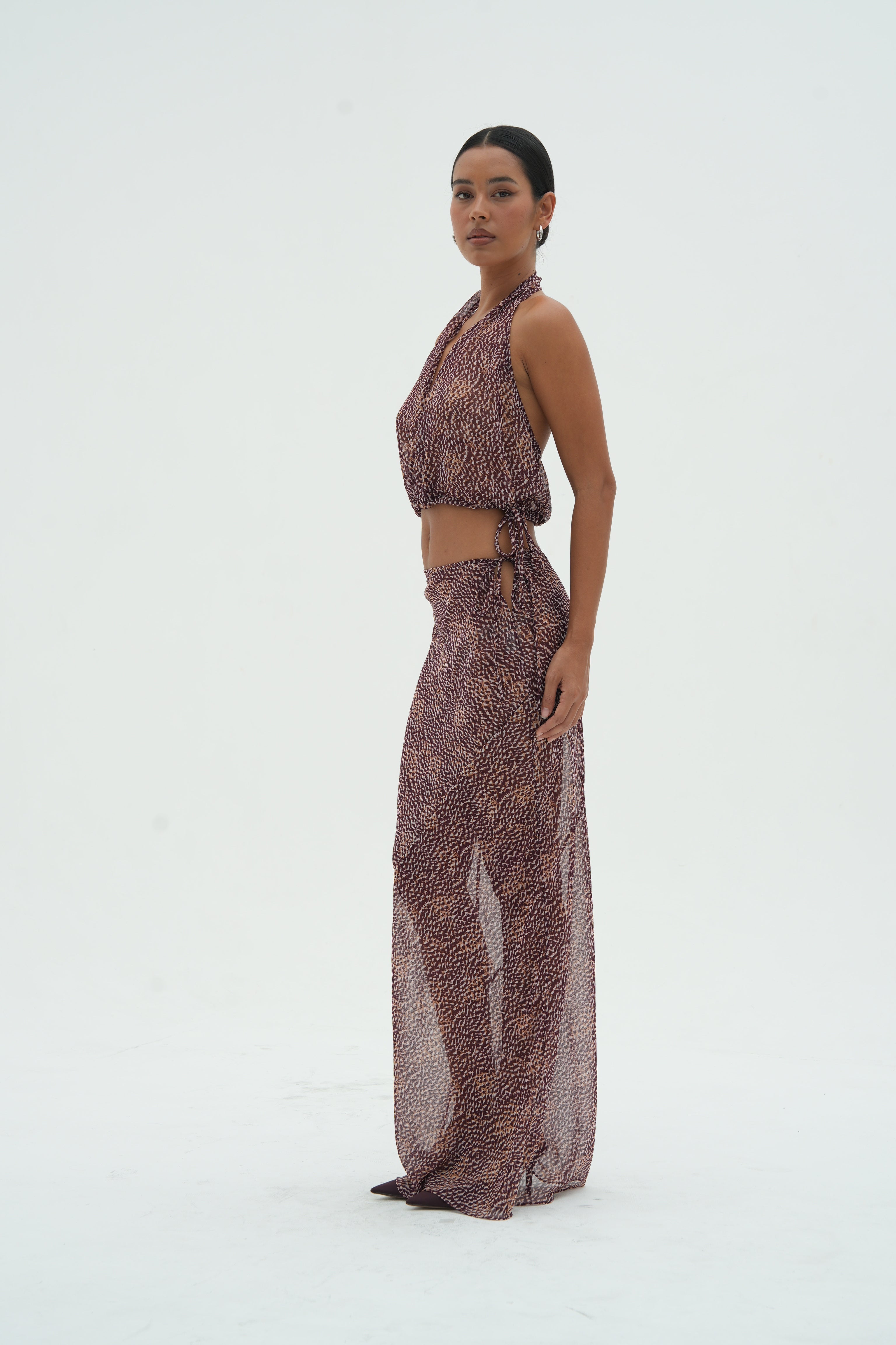 Savannah Maxi Skirt | Bordeaux Marbella