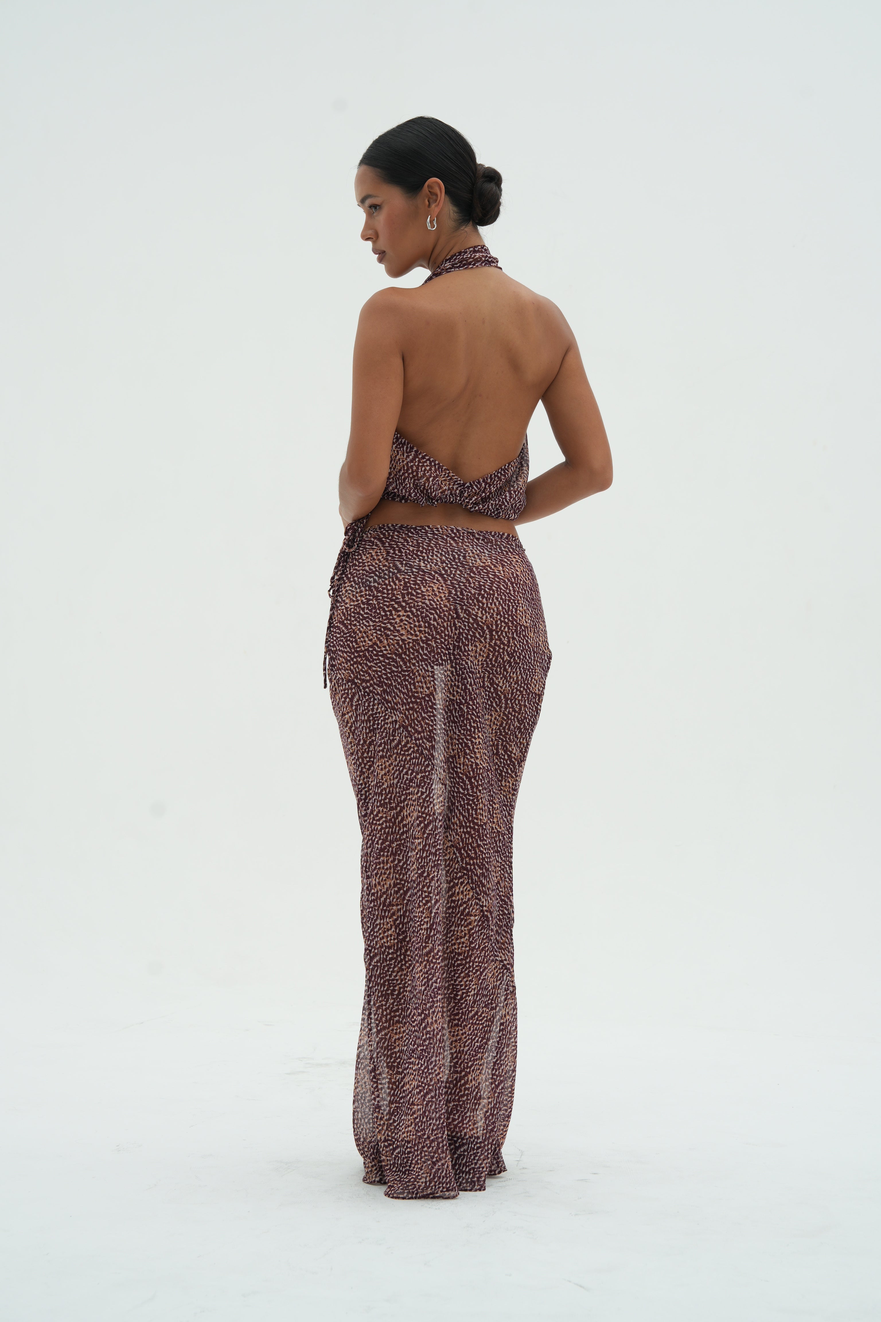 Savannah Maxi Skirt | Bordeaux Marbella