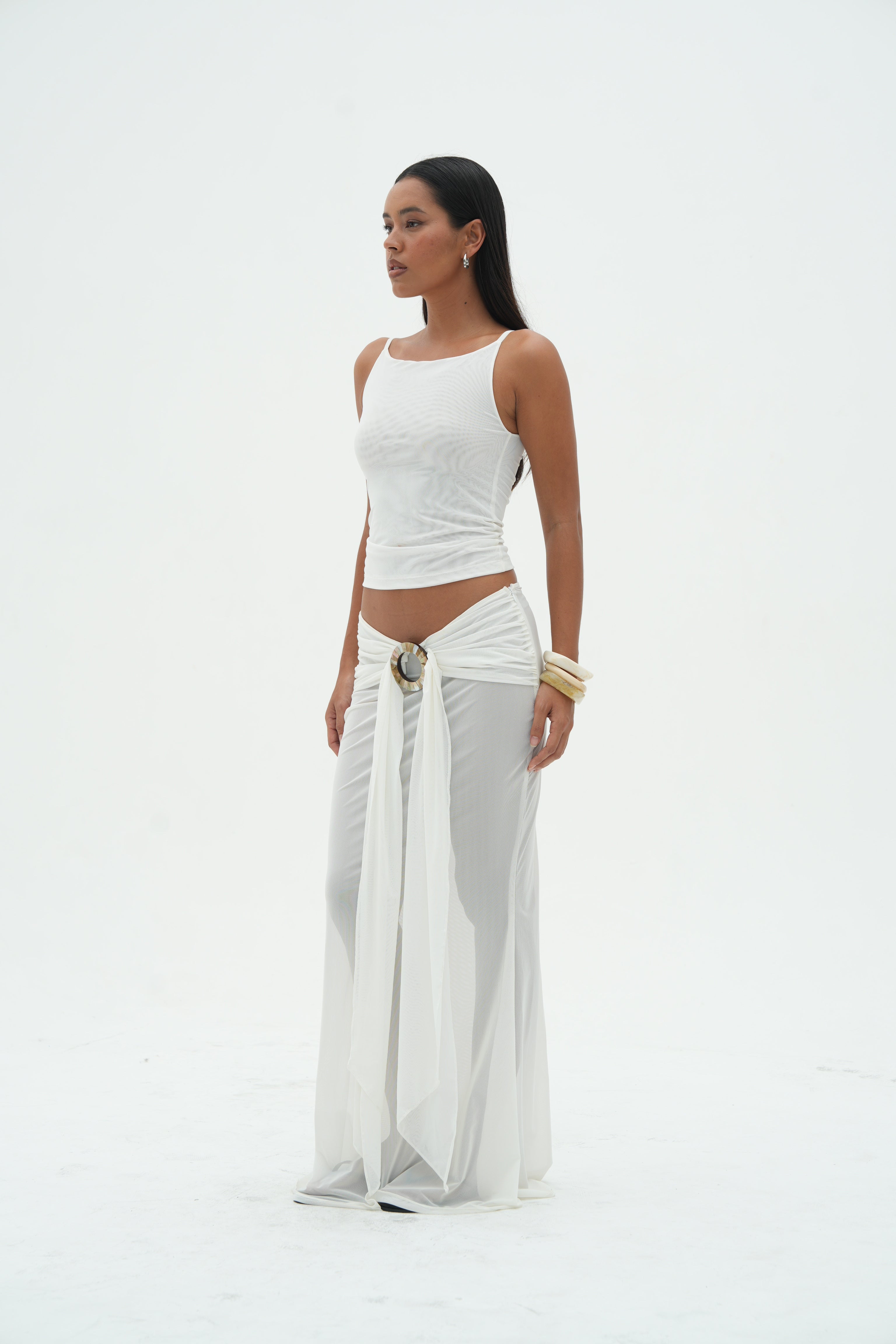 Lucile Maxi Skirt | Cremé