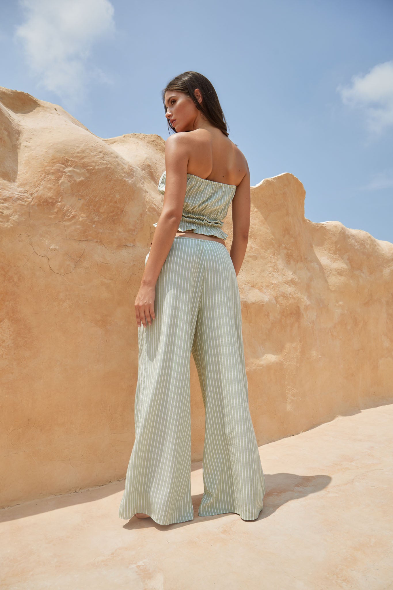 Talitha Pant | Sage Stripe